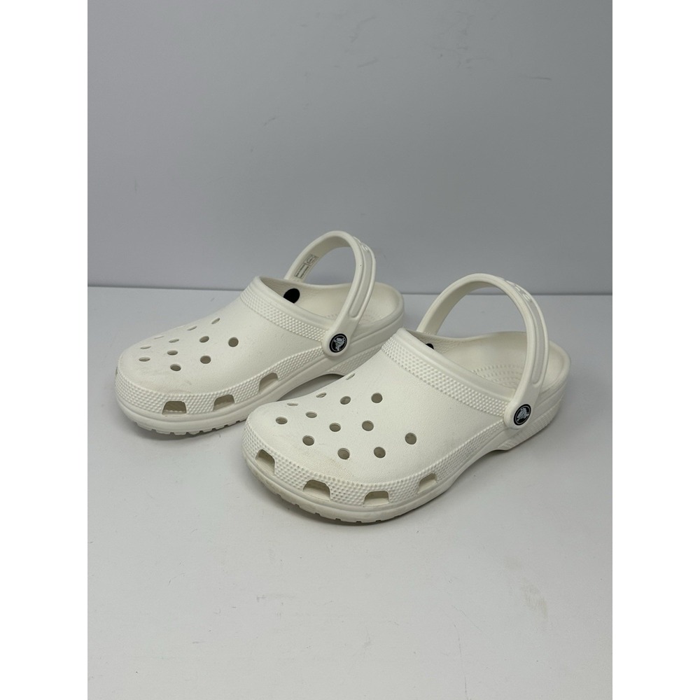 Crocs Classic Clog White Women's Sz 8 Slip-On Comfort Slip Resistant Sandal V1